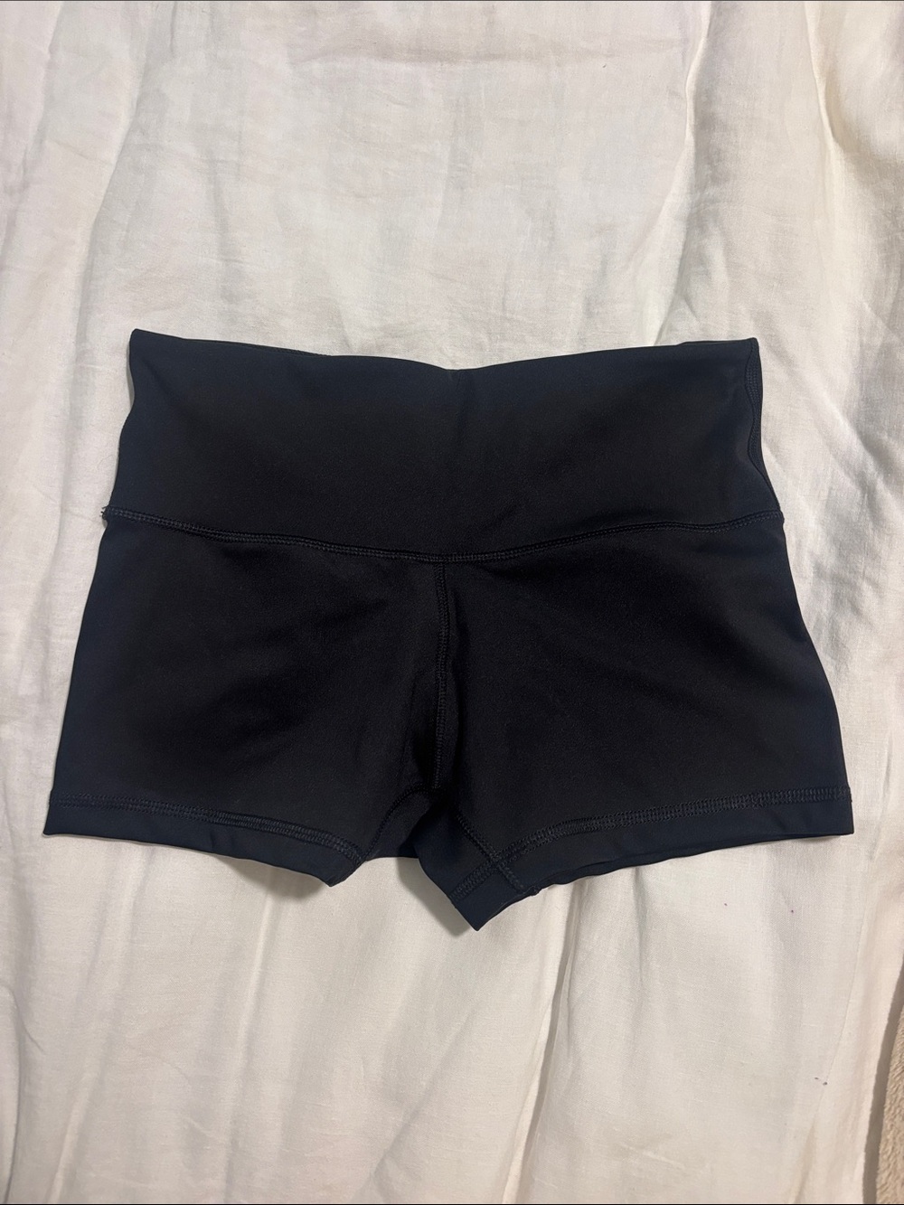 Black High-Rise Bike Shorts Small